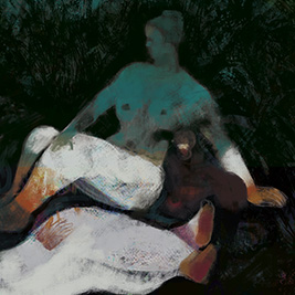 Mujer, perro y hombre enamorado